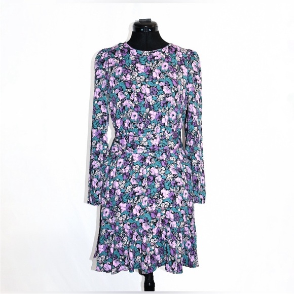 Brand new & Other Stories Lavender Turquoise Floral Mini Dress - Picture 15 of 15